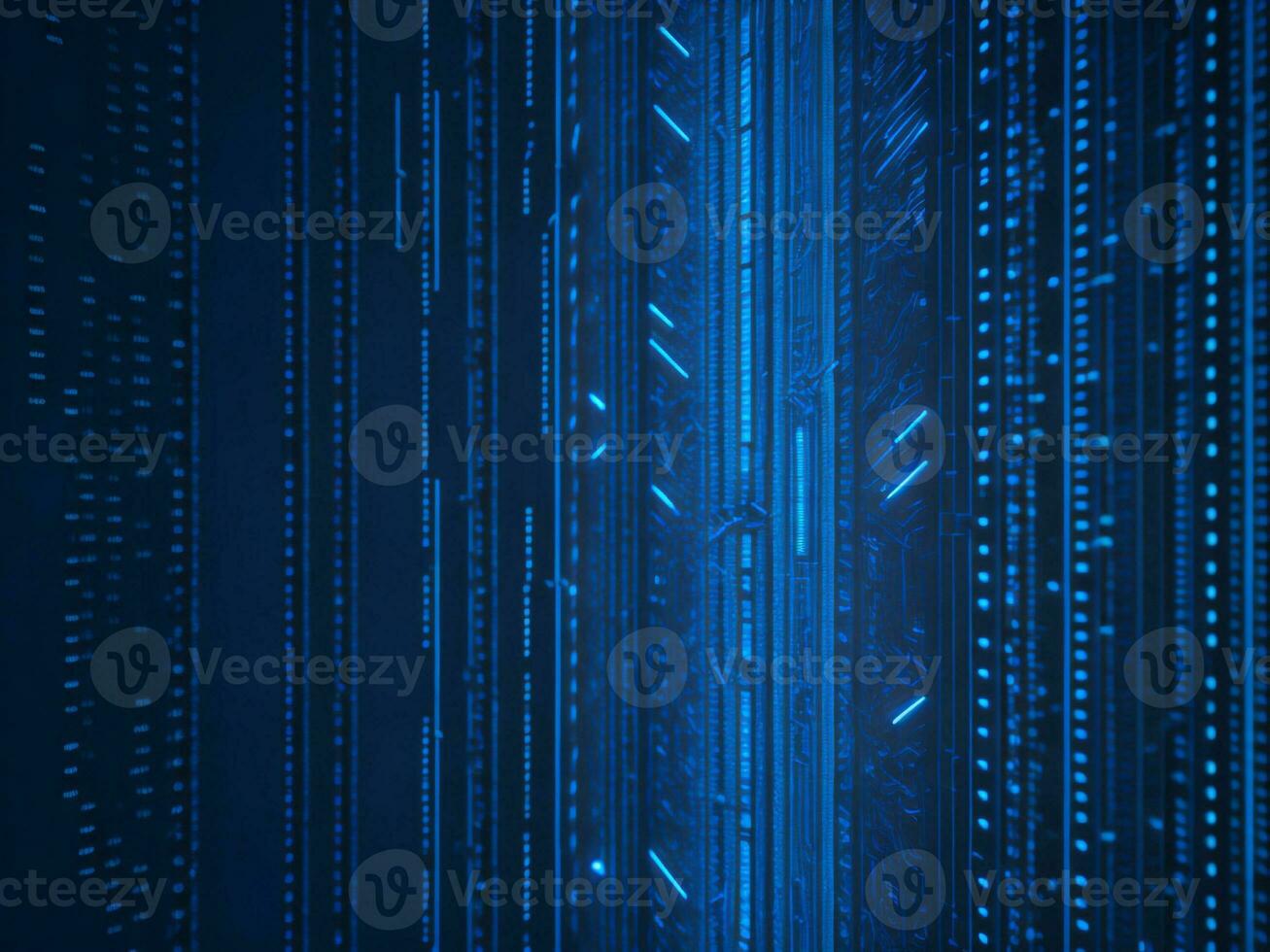 AI generated Blue digital binary data on computer screen background. binary code background . abstract blue background photo