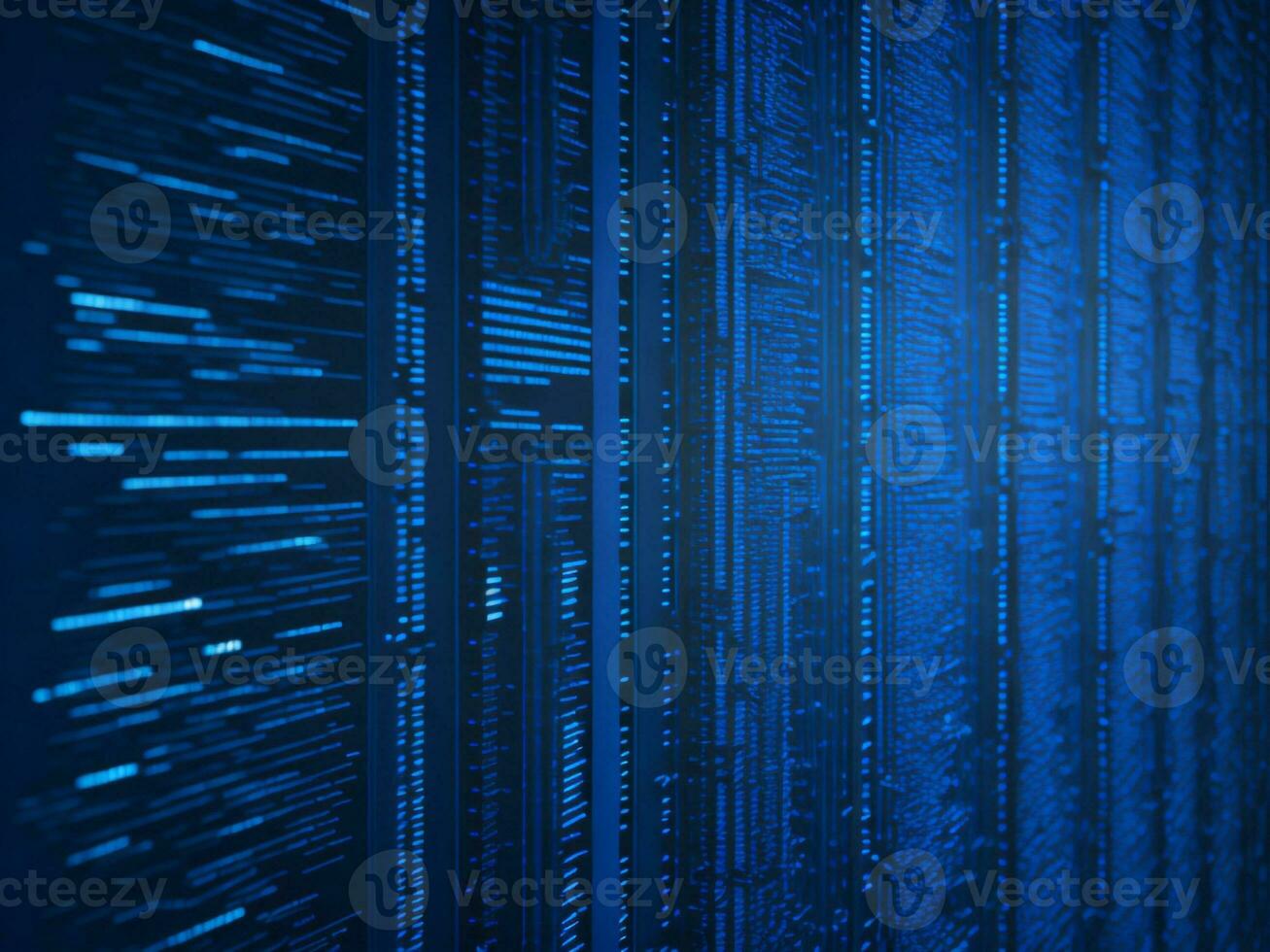 AI generated Blue digital binary data on computer screen background. binary code background . abstract blue background photo