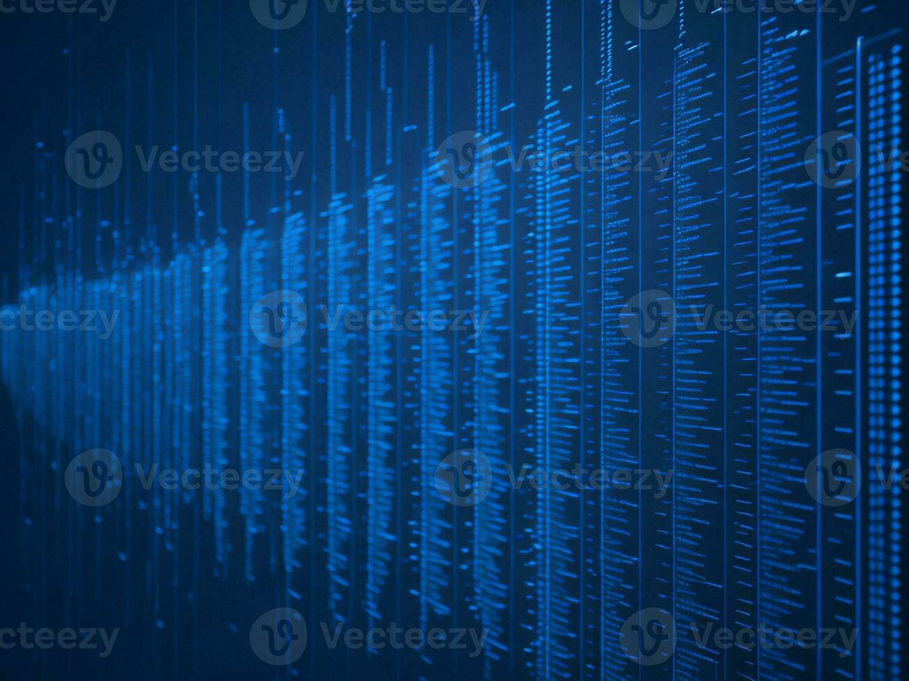 AI generated Blue digital binary data on computer screen background. binary code background . abstract blue background photo