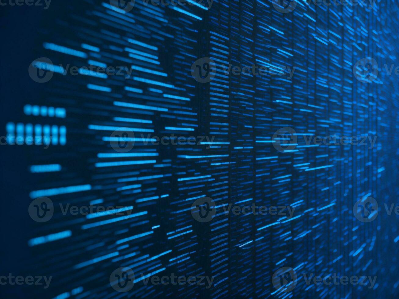 AI generated Blue digital binary data on computer screen background. binary code background . abstract blue background photo