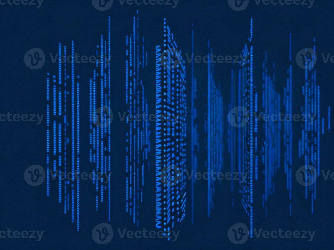 AI generated Blue digital binary data on computer screen background. binary code background . abstract blue background photo