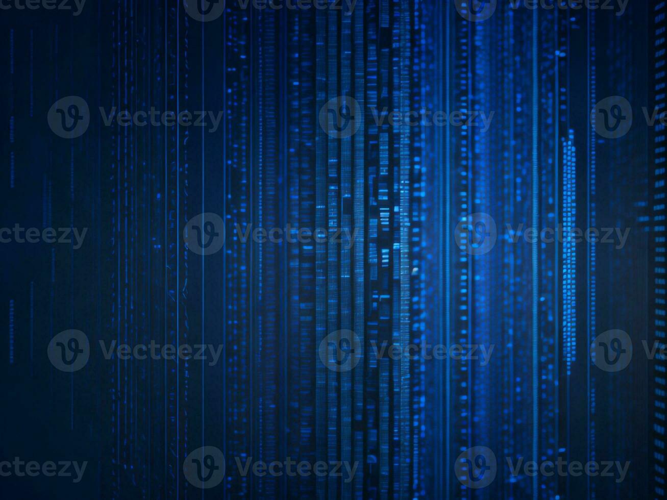 AI generated Blue digital binary data on computer screen background. binary code background . abstract blue background photo