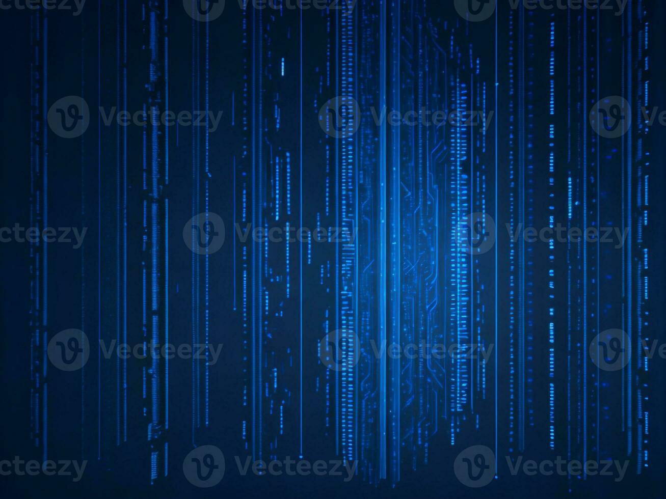 AI generated Blue digital binary data on computer screen background. binary code background . abstract blue background photo