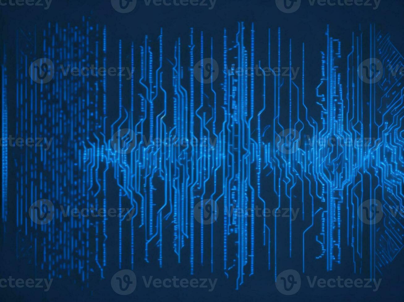 AI generated Blue digital binary data on computer screen background. binary code background . abstract blue background photo