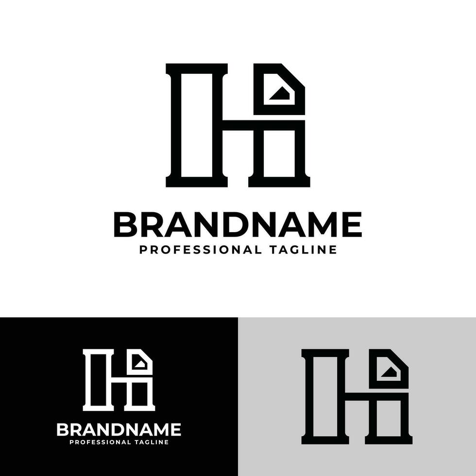 Letter H Diamond Logo, suitable for business related to Diamond and with H initial vector