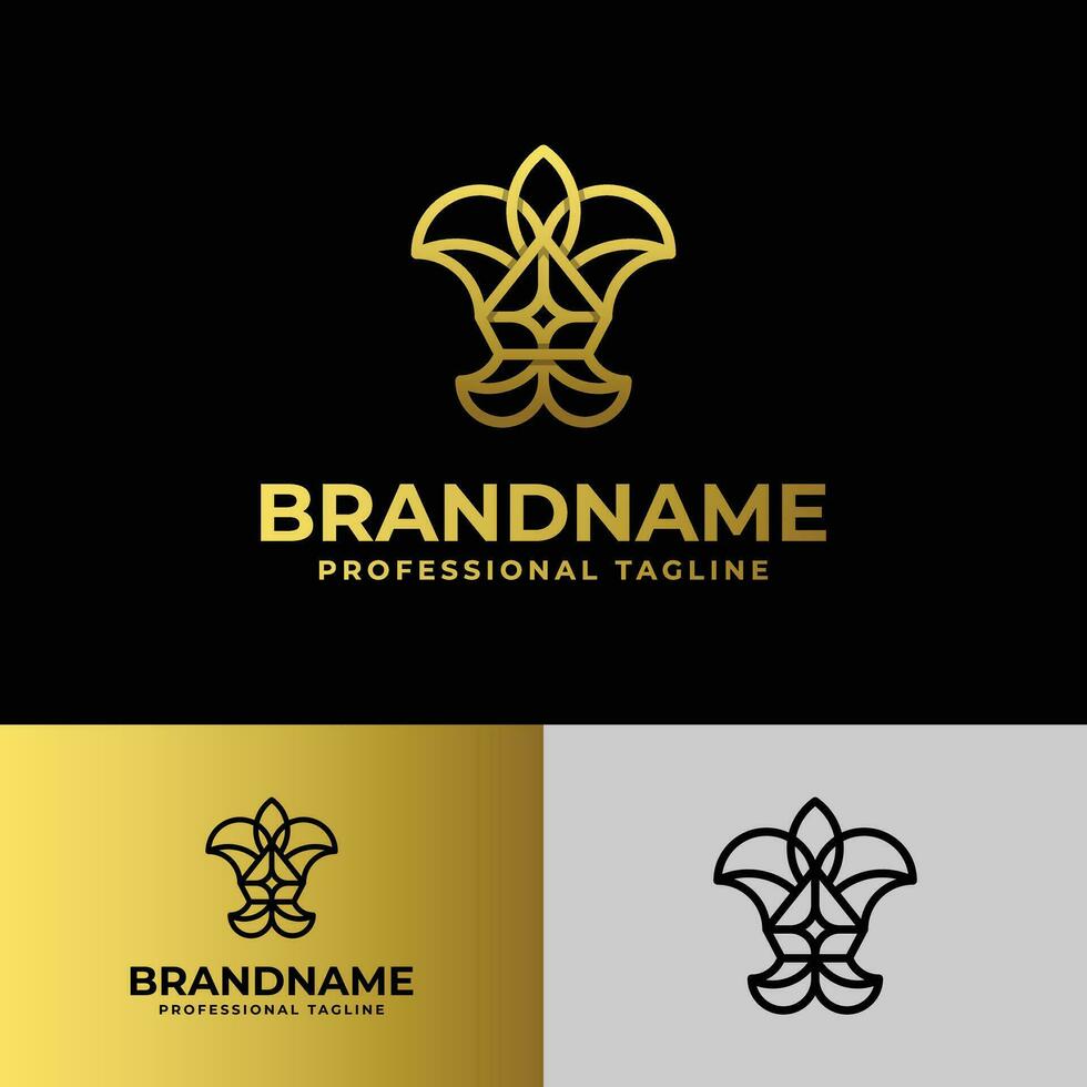 Fleur De Lis Diamond Logo, suitable for business related to Diamond and Fleur De Lis vector
