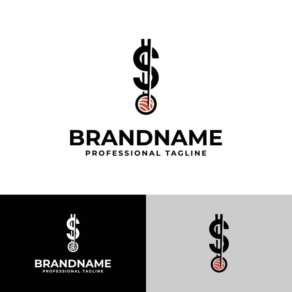 Dollar Sushi Logo, suitable for business related to Dollar and Sushi vector