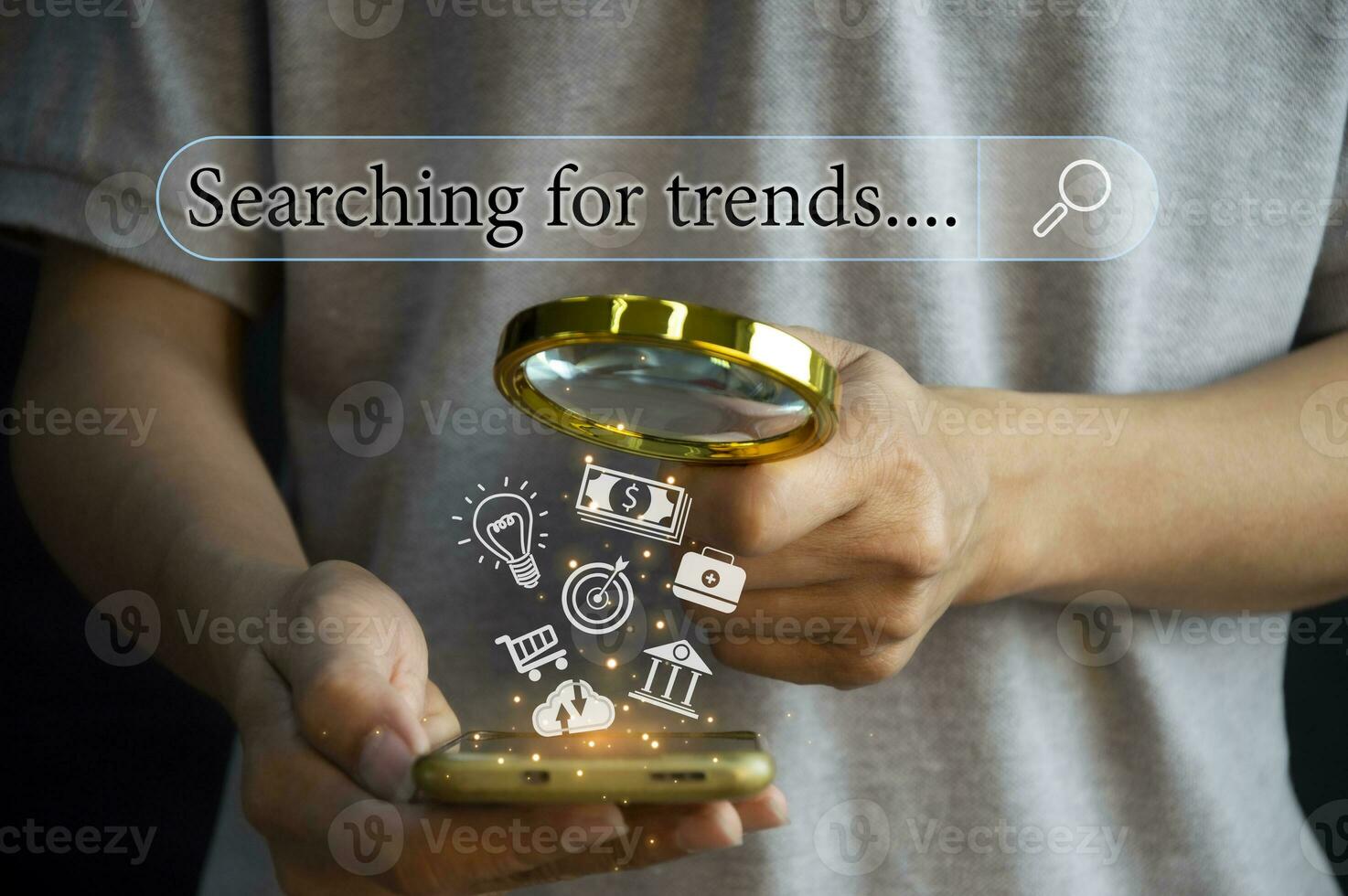 Search concepts, trends, new things that people are interested in and are popular. photo