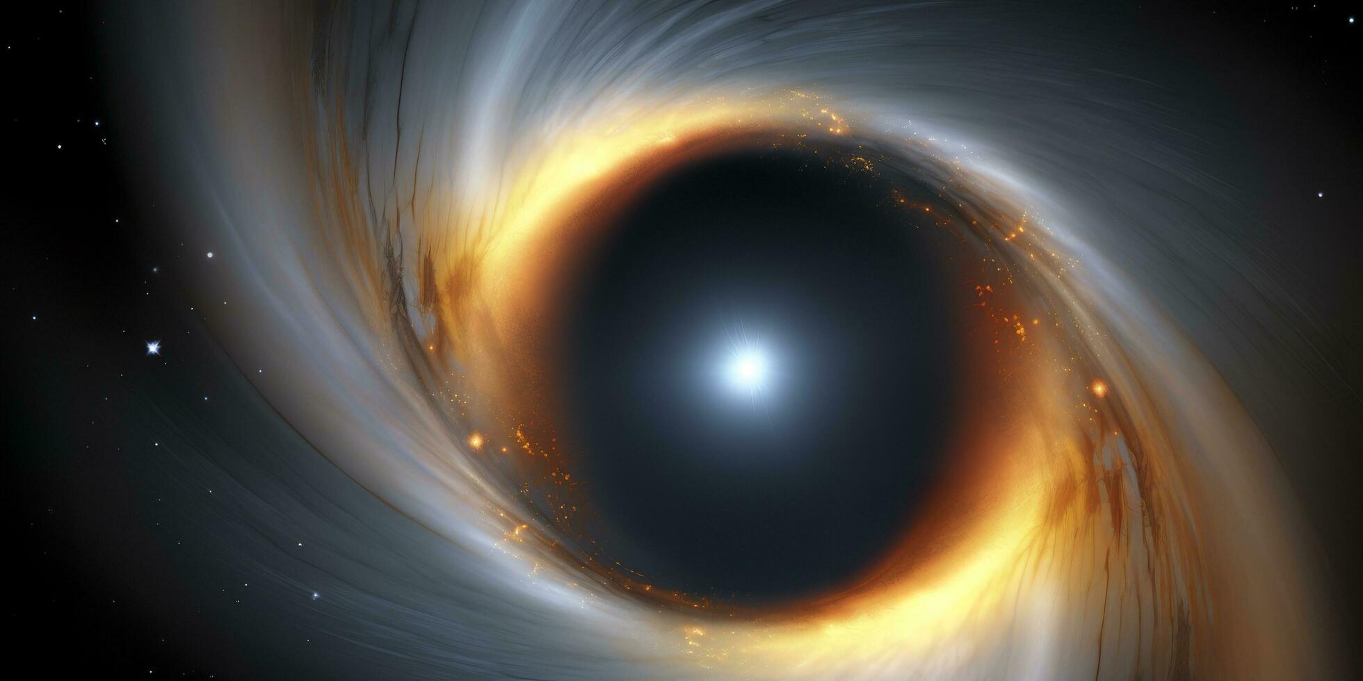 AI generated Black Holes. The Mysterious Objects of Outer Space. Abstract Space Wallpaper. AI Generative photo