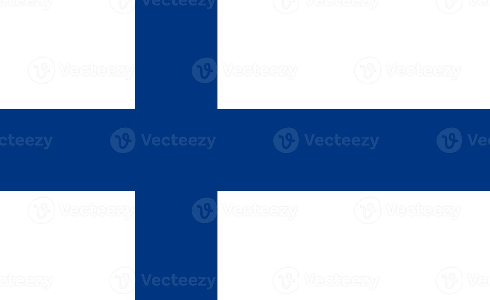 The official current flag of Republic of Finland. State flag of Finland. Illustration. photo