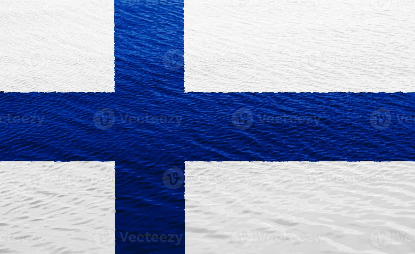 Flag of Republic of Finland on a textured background. Concept collage. photo