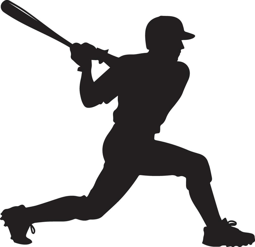 baseball player vector silhouette, silhouette, black color 12