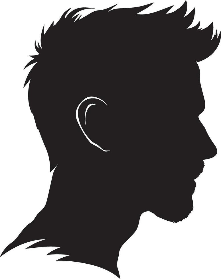 Man profile vector silhouette illustration 5