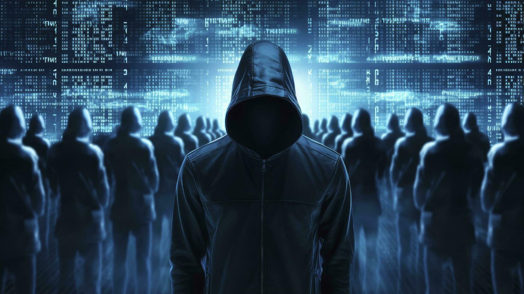 AI generated Unveiling the Anonymous Hacker. Digital Intrigue, Invisible Threats. AI Generated photo