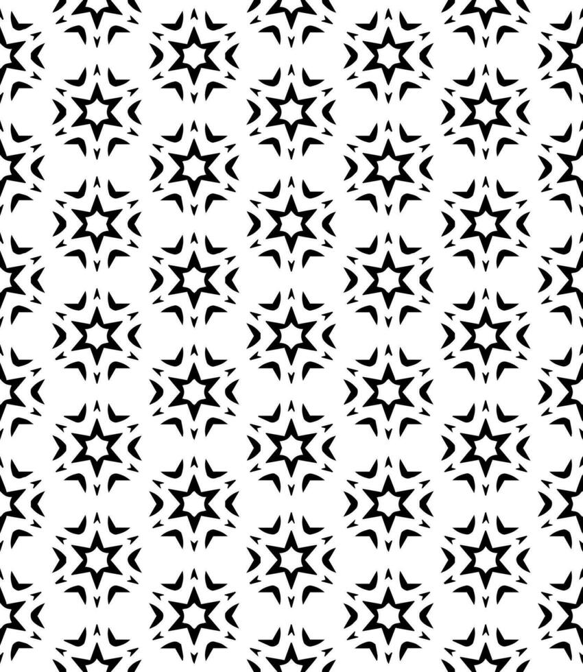 Black and white seamless abstract pattern. Background and backdrop. Grayscale ornamental design. vector