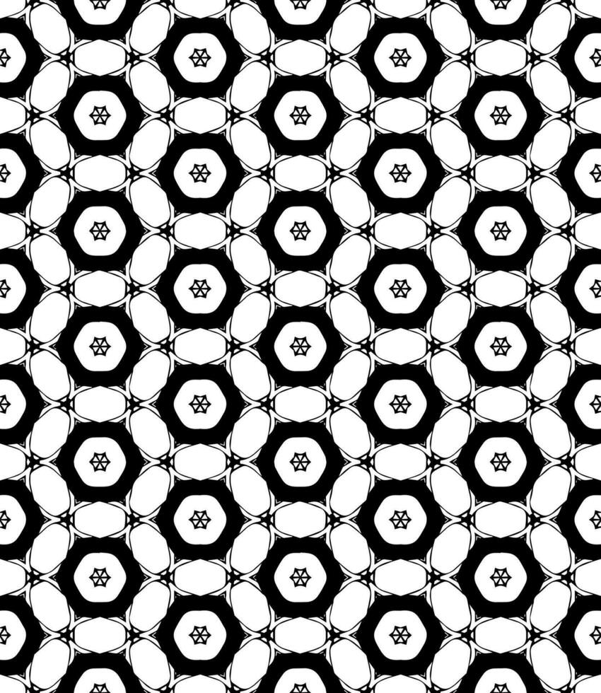 Black and white seamless abstract pattern. Background and backdrop. Grayscale ornamental design. vector