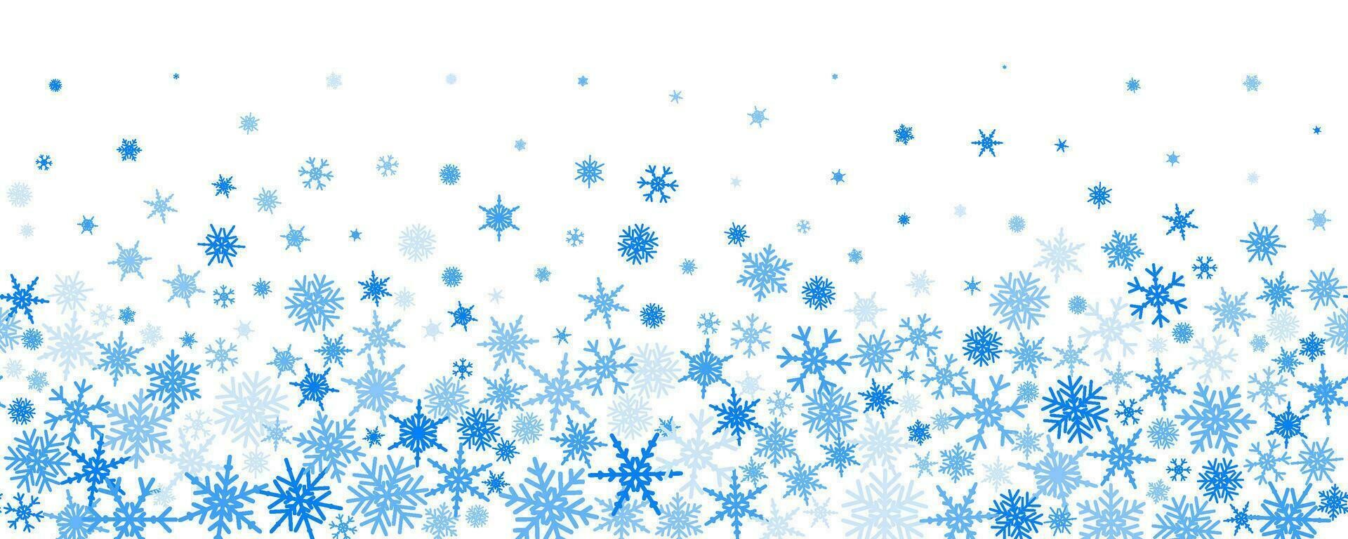 copos de nieve vector antecedentes. invierno fiesta decoración con azul cristal elementos. gráfico glacial marco aislado en blanco fondo.