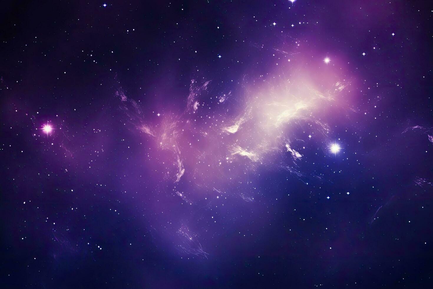 AI generated Purple Galaxy space stars in Outer Space. AI Generated photo