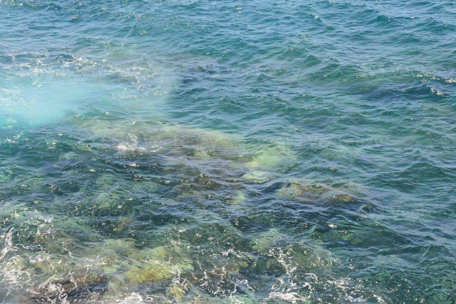 the water is clear and blue photo