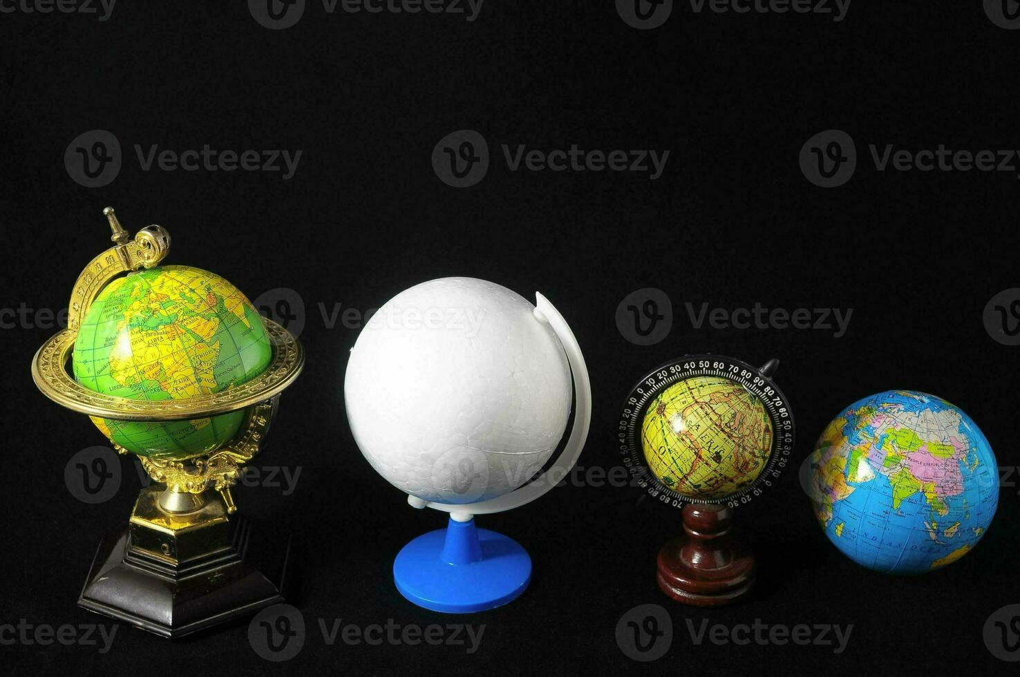 four different types of globes photo