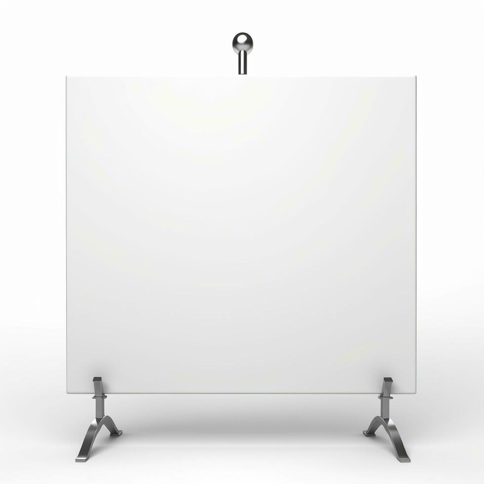 AI generated blank whiteboard on the wall. Generative AI photo