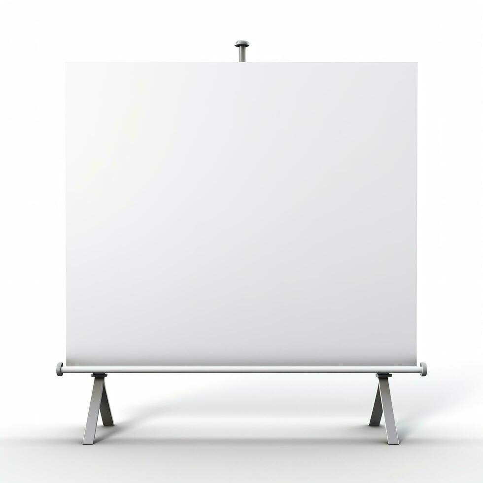 AI generated blank whiteboard on the wall. Generative AI photo