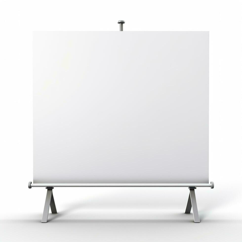 AI generated blank whiteboard on the wall. Generative AI photo