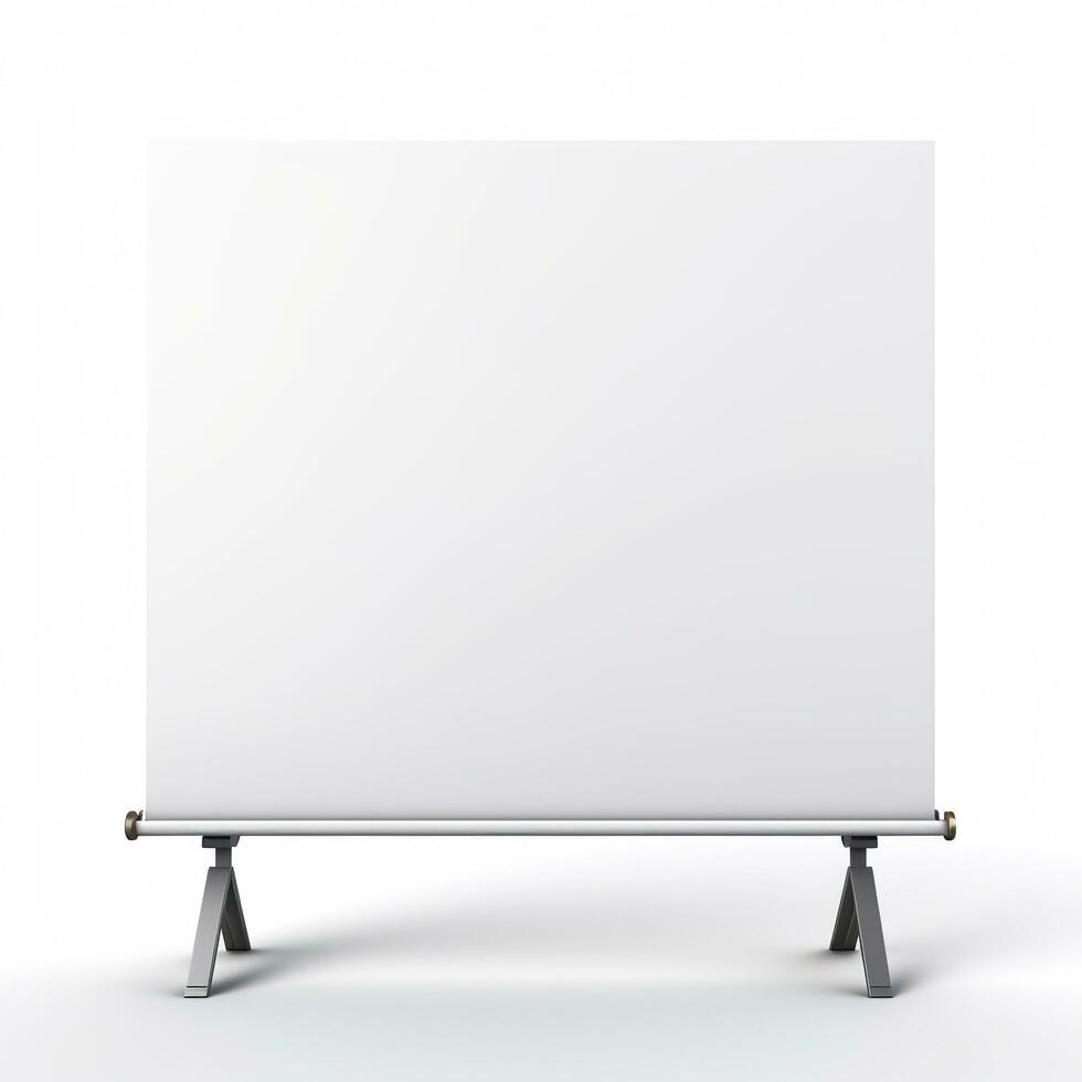 AI generated blank whiteboard on the wall. Generative AI photo