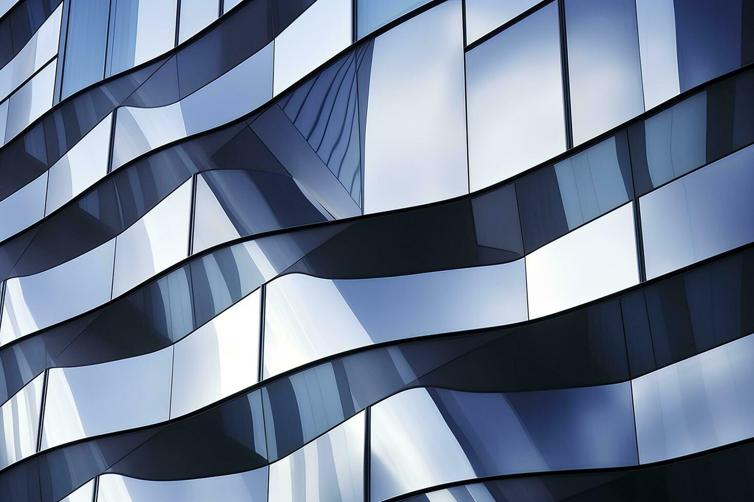 AI generated Abstract Architecture and modern facade. AI Generated photo
