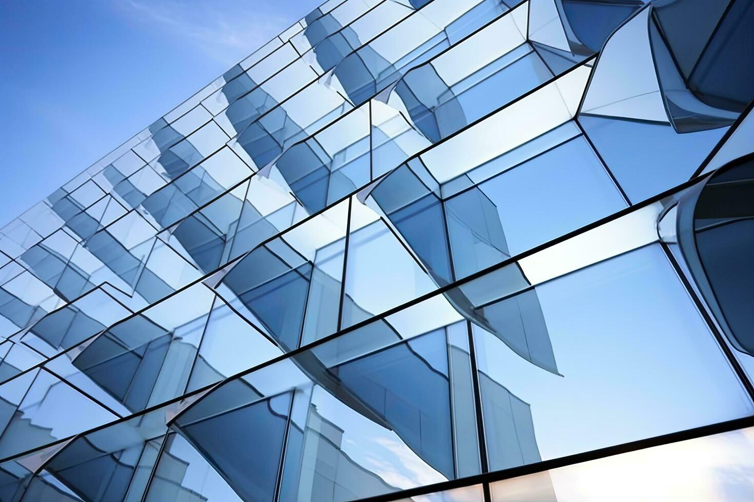 AI generated Abstract Architecture and modern facade. AI Generated photo
