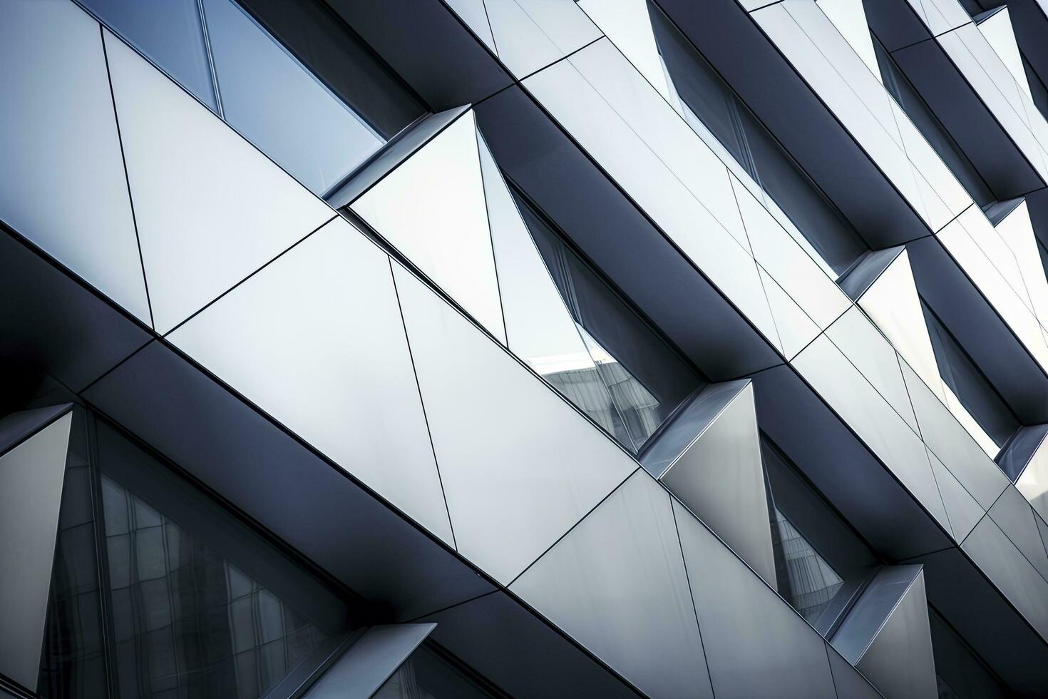 AI generated Abstract Architecture and modern facade. AI Generated photo