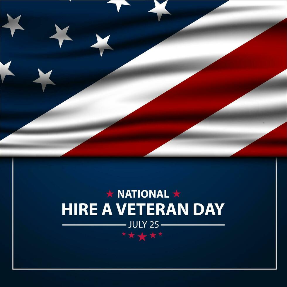 Happy National Hire A Veteran Day Background Vector Illustration