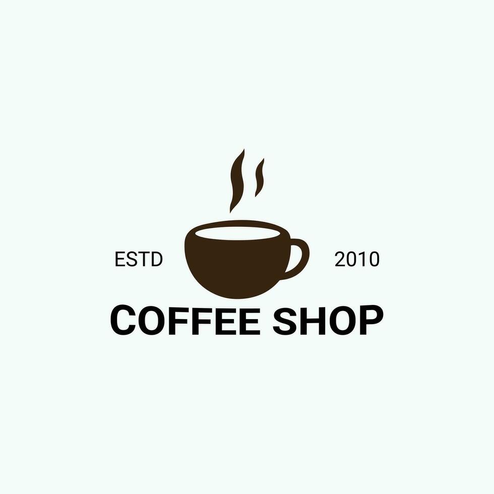 Coffee shop logo design vector