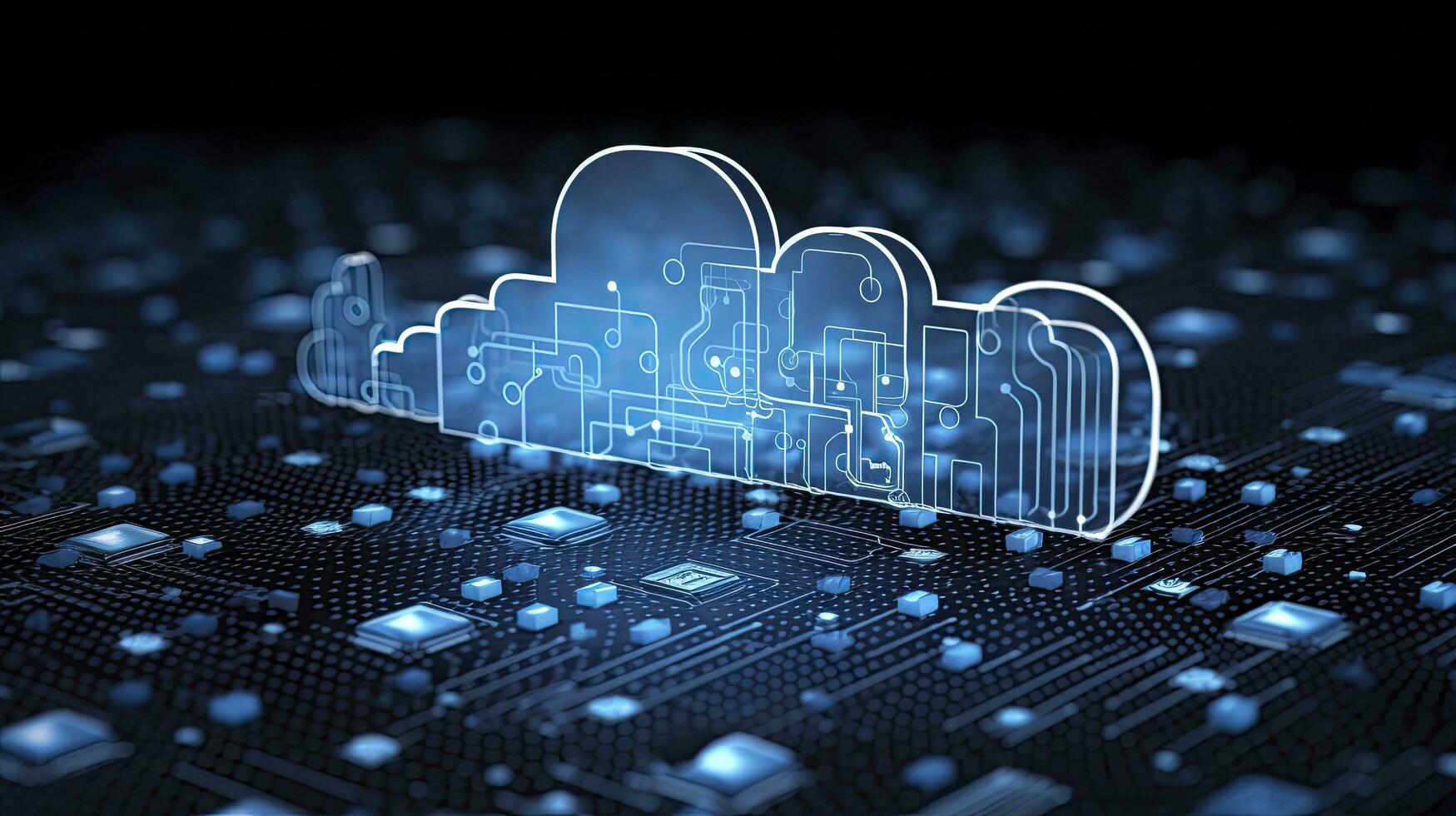 ai generado resumen nube informática tecnología concepto. generativo ai. foto