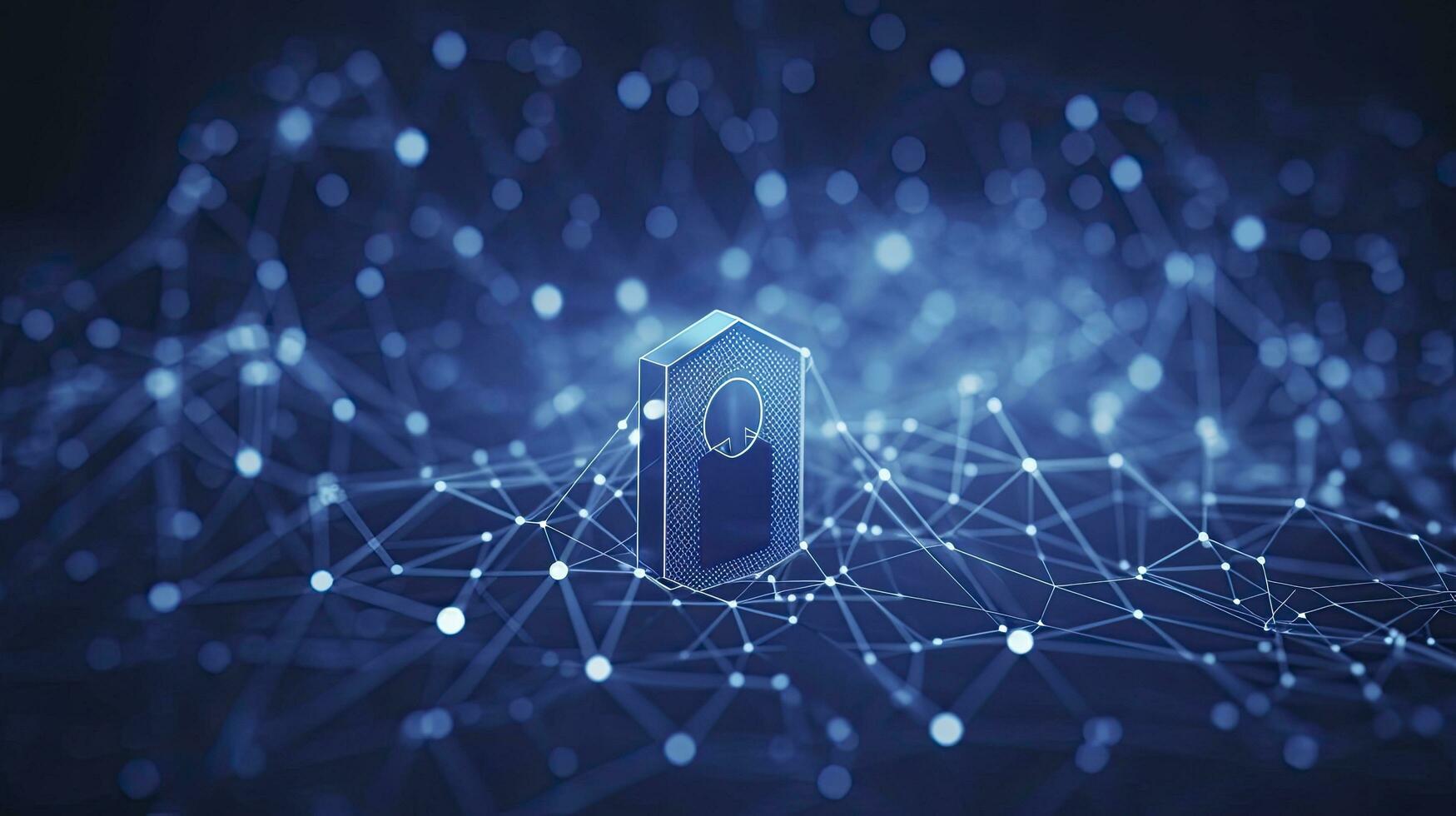 AI generated Abstract concepts of cybersecurity technology and digital data protection. AI Generated photo