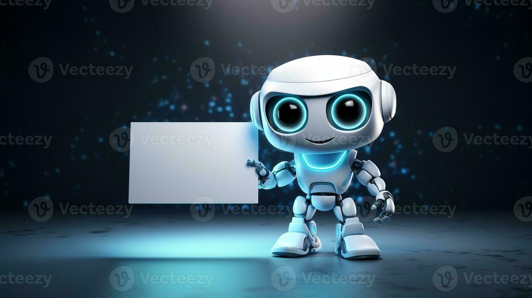 AI generated Cute robot joking funny ai generated character 3d image photo