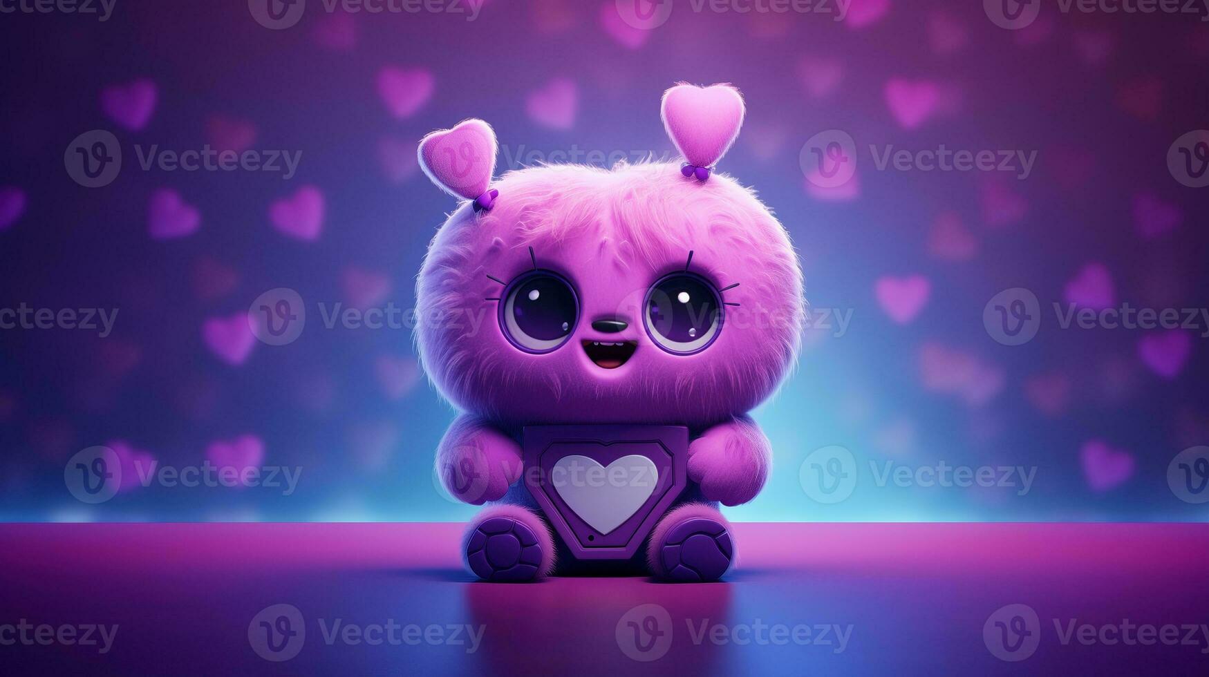 AI generated Cute robot joking funny ai generated character 3d image photo