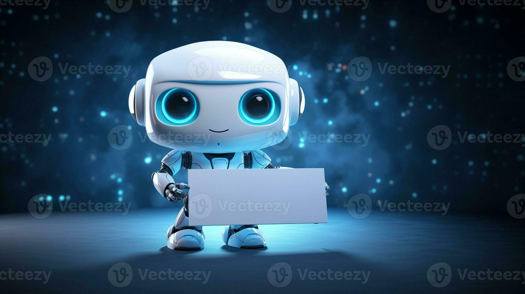AI generated Cute robot joking funny ai generated character 3d image photo