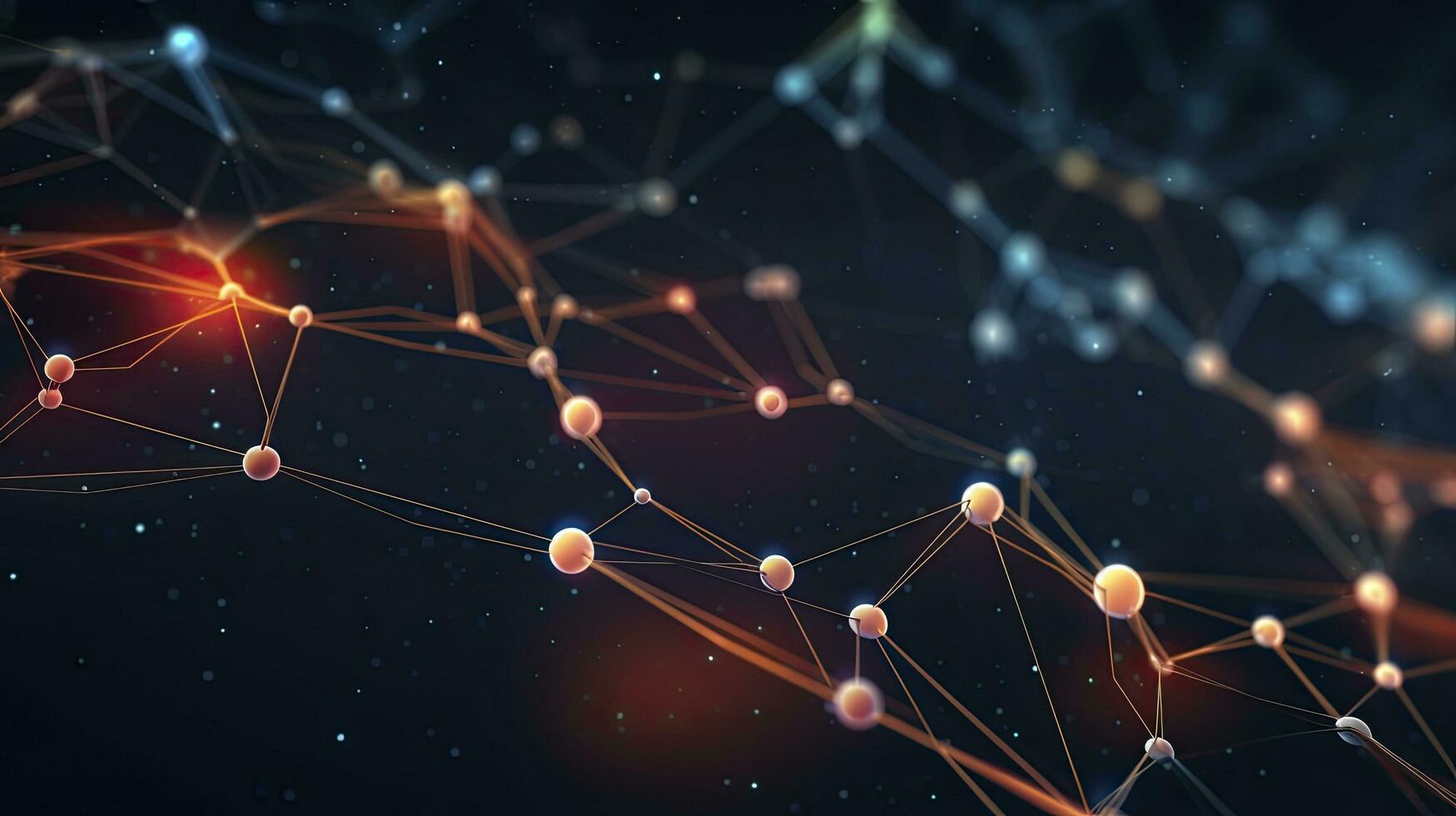 AI generated Abstract Digital Connections with Data and Blockchain Technology. AI Generated photo