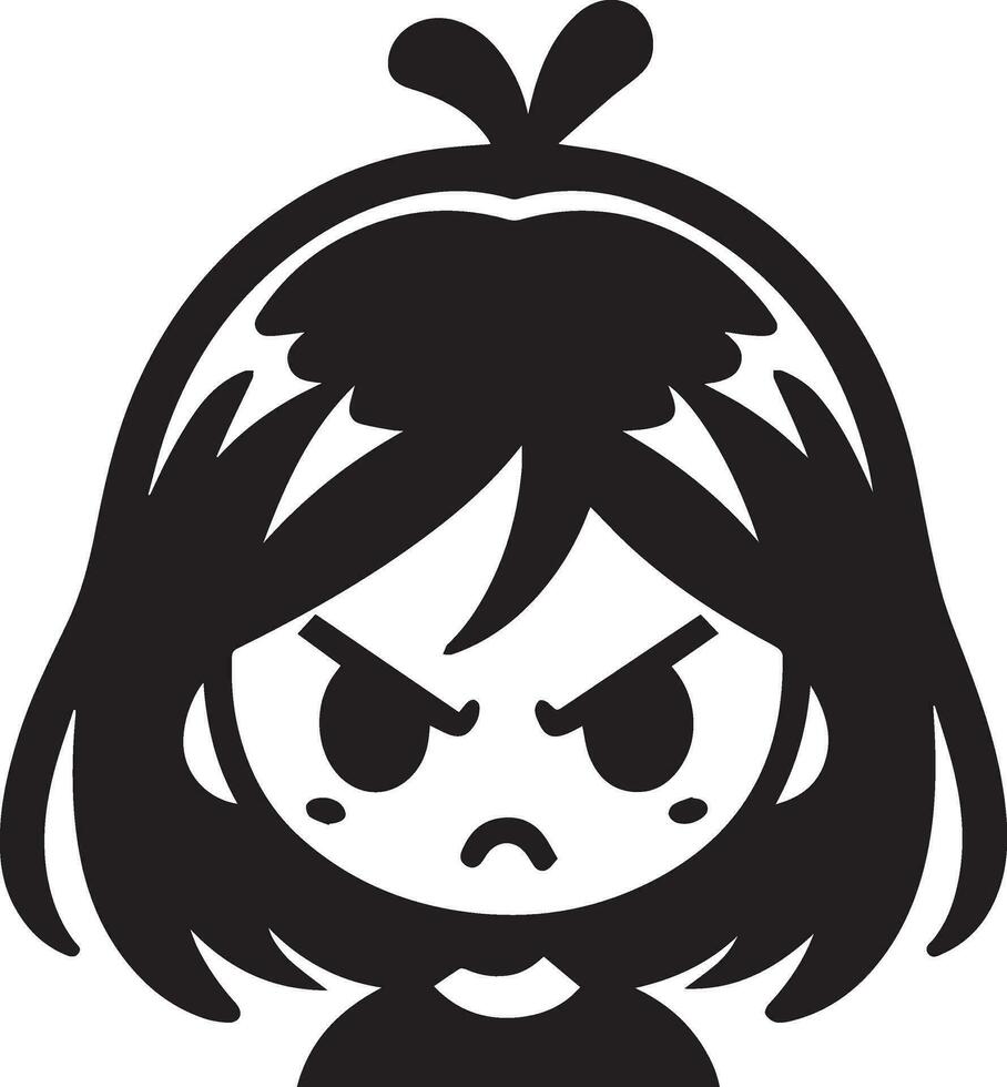 Angry Girl Vector