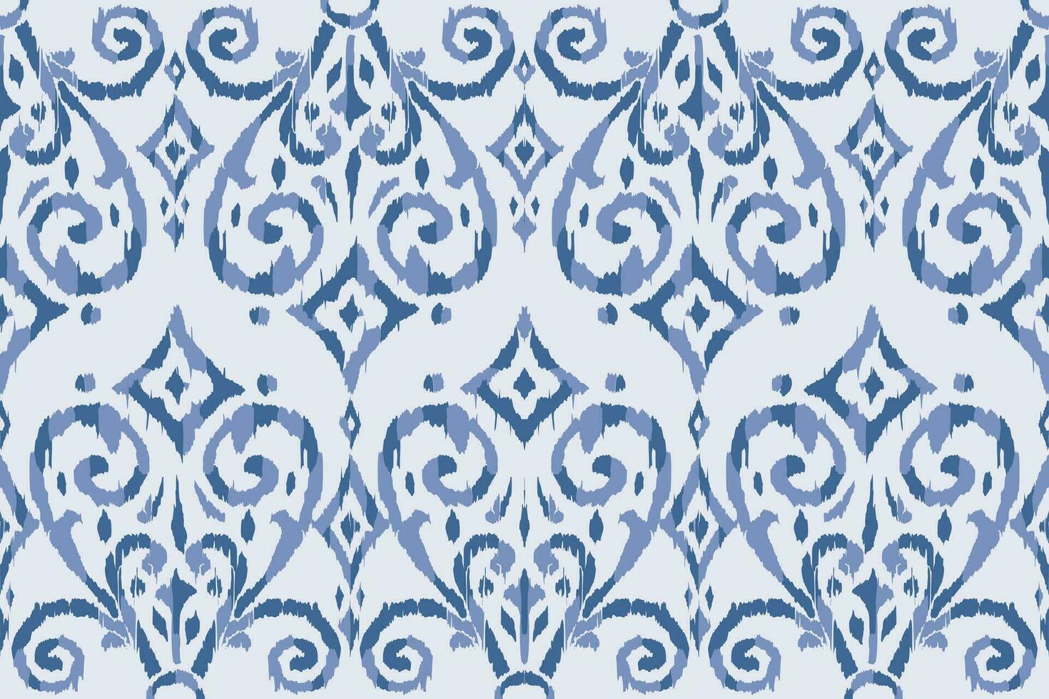Floral vintage seamless pattern for retro wallpapers. Enchanted Vintage Flowers. Frozen Elsa winter inspired. Design for wrapping paper, wallpaper, fabrics and fashion clothes. Ikat pattern. vector