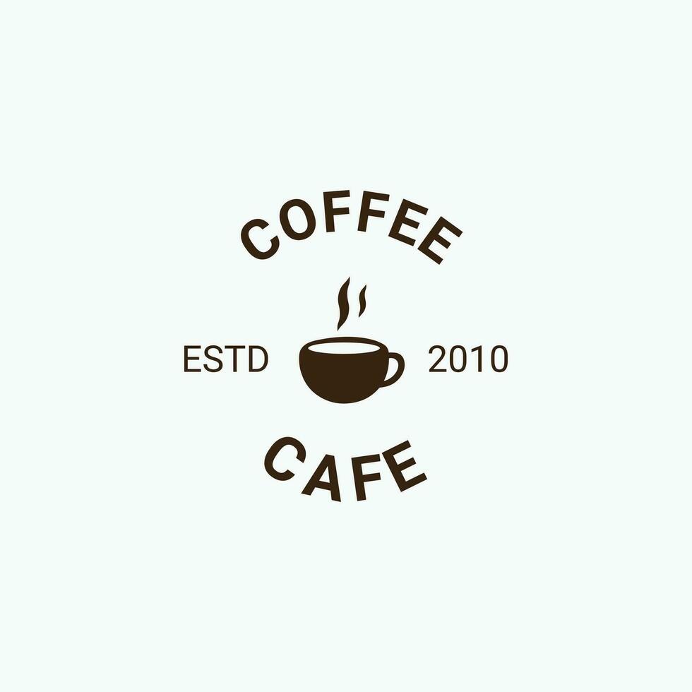 Coffee cafe logo design vector