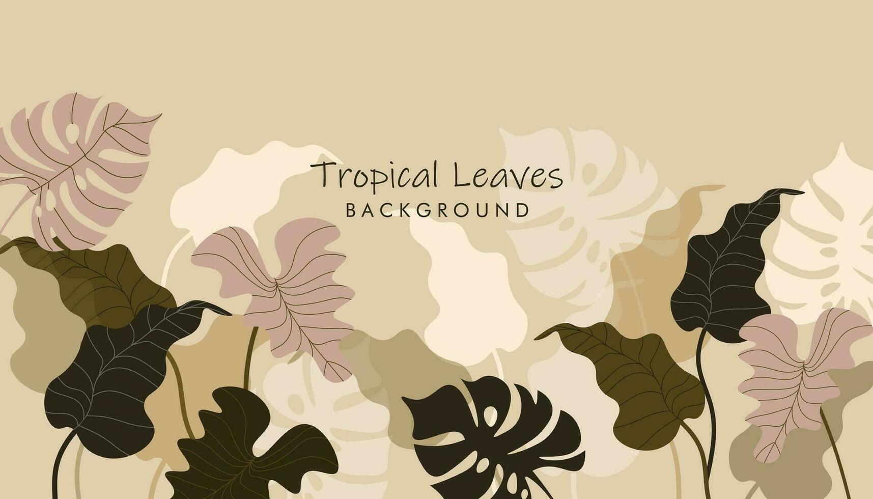 Abstract foliage tropical botanical background vector