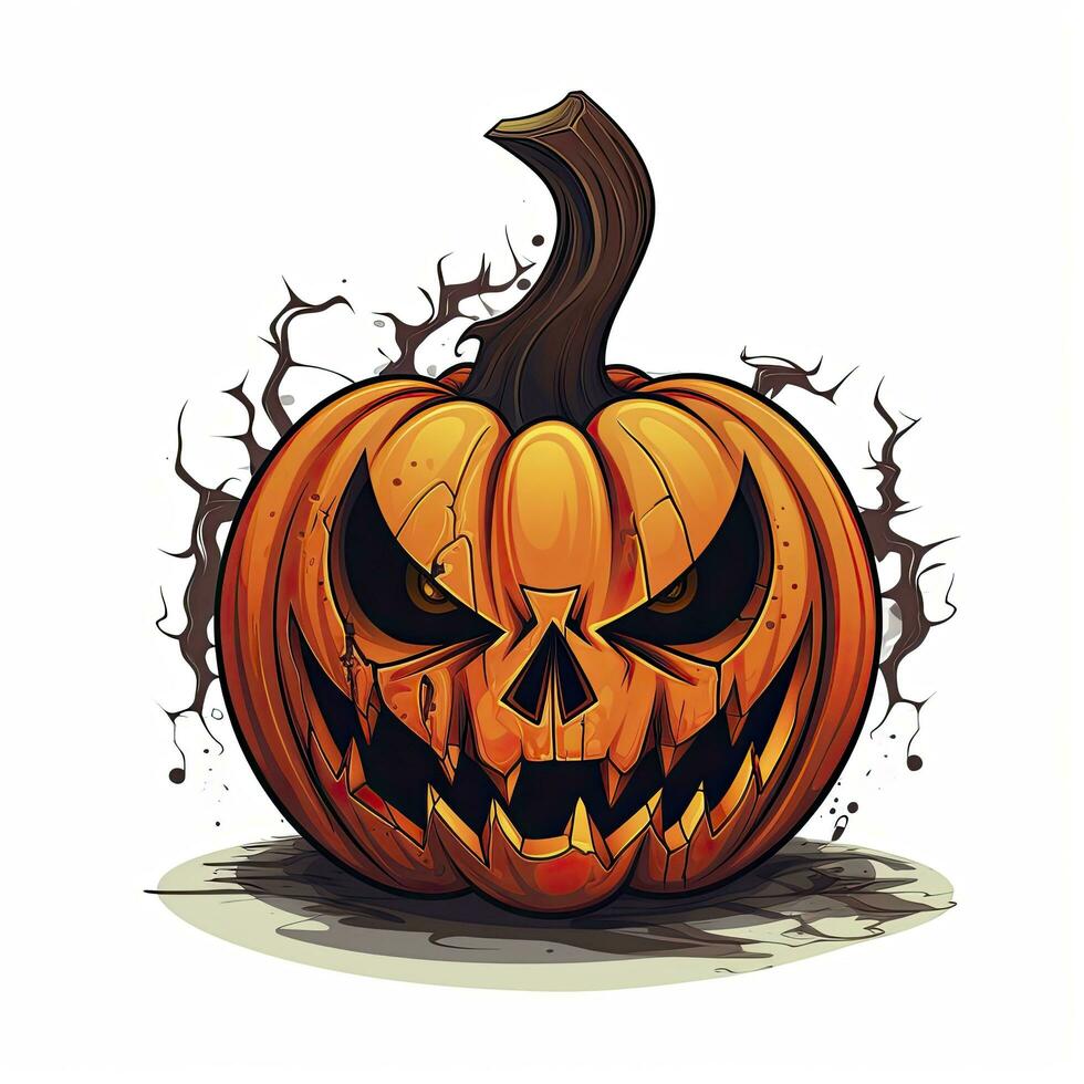 AI generated Halloween object on white background. AI Generated photo