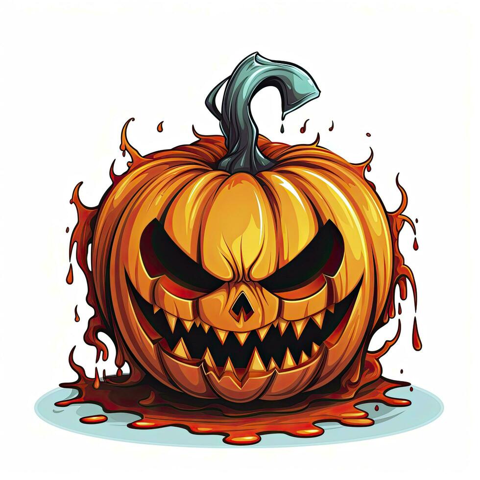 AI generated Halloween object on white background. AI Generated photo