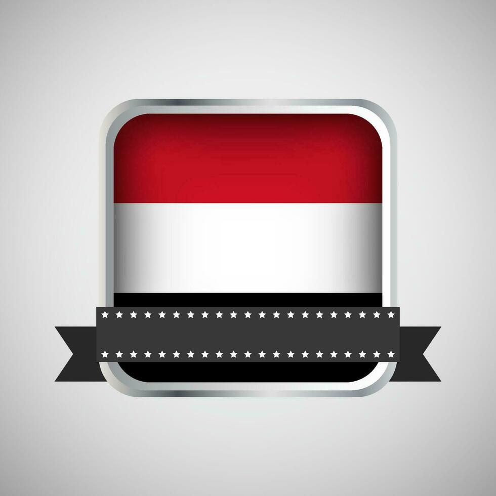vector redondo bandera con Yemen bandera