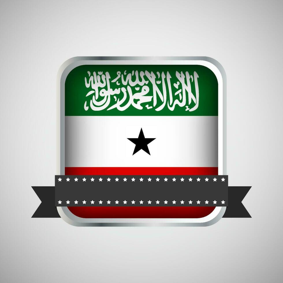 vector redondo bandera con Somalilandia bandera