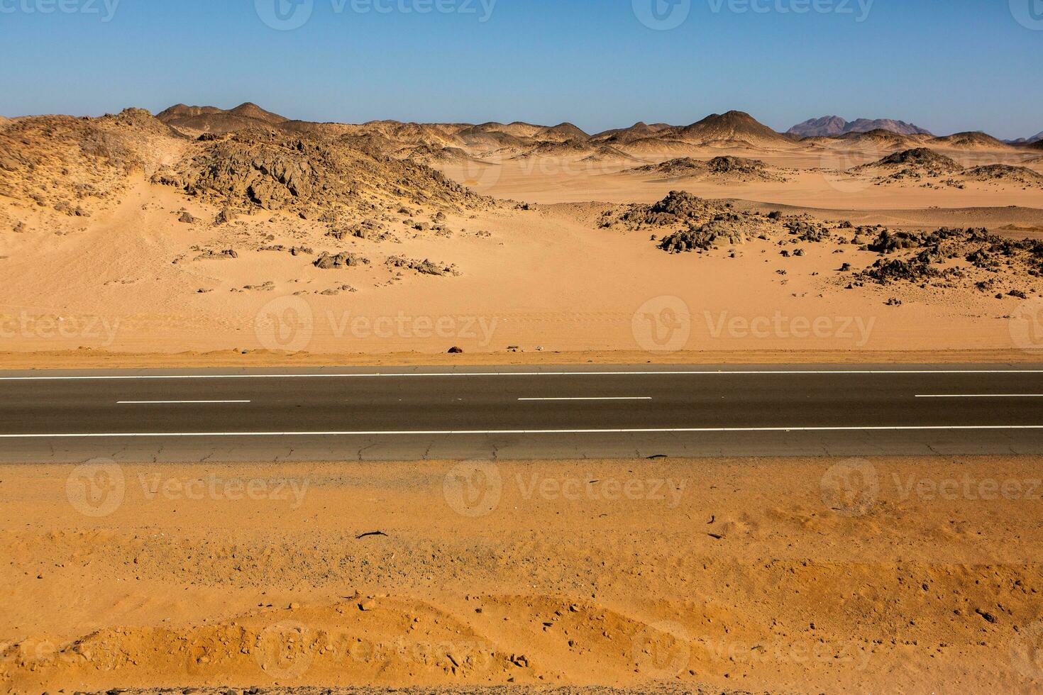 Landscape of sahara desert in Egypt. Conceptual for freedom, enjoying the journey. photo
