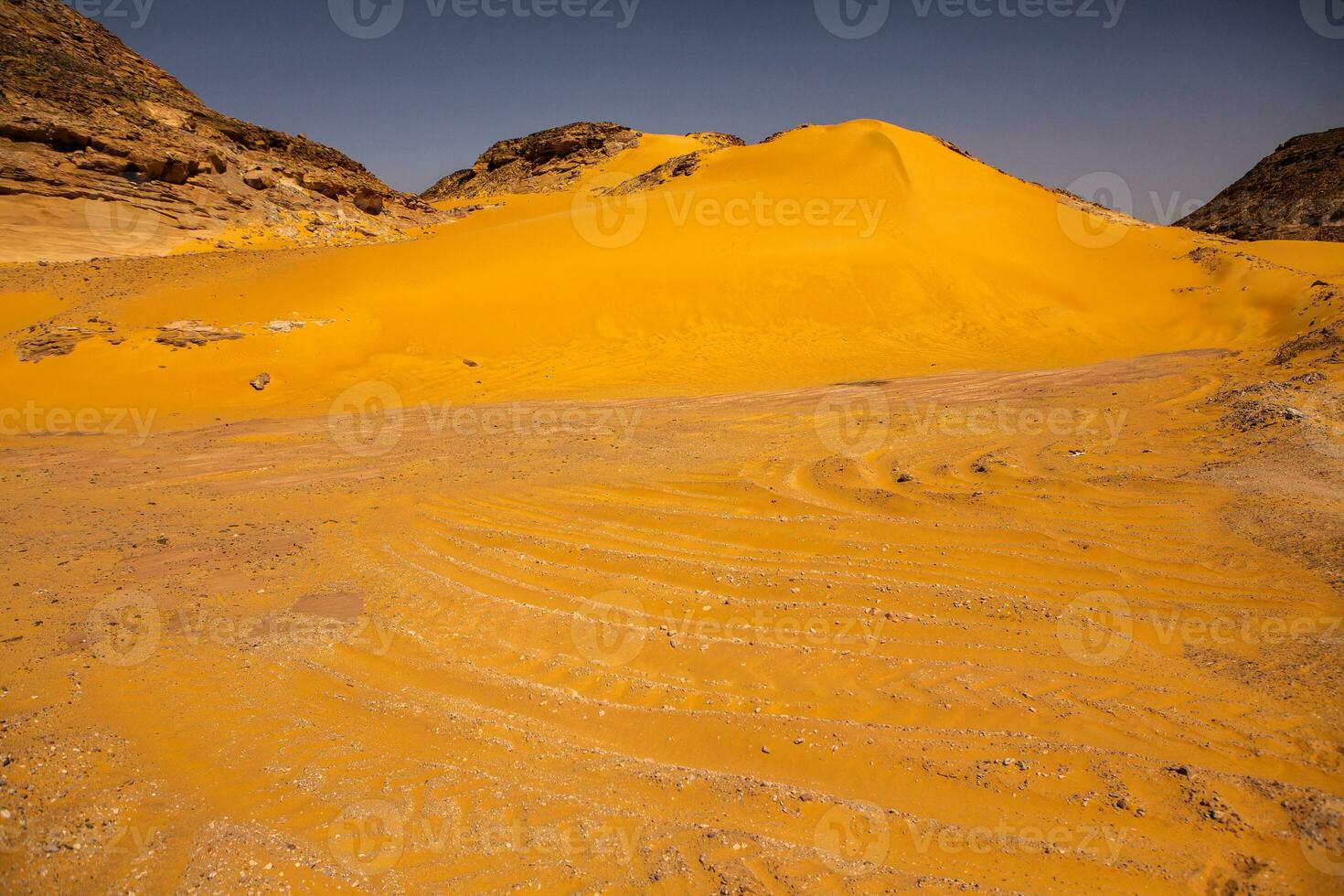 Landscape of sahara desert in Egypt. Conceptual for freedom, enjoying the journey. photo