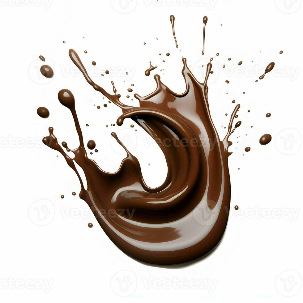AI generated Photo Chocolate milk splash wave